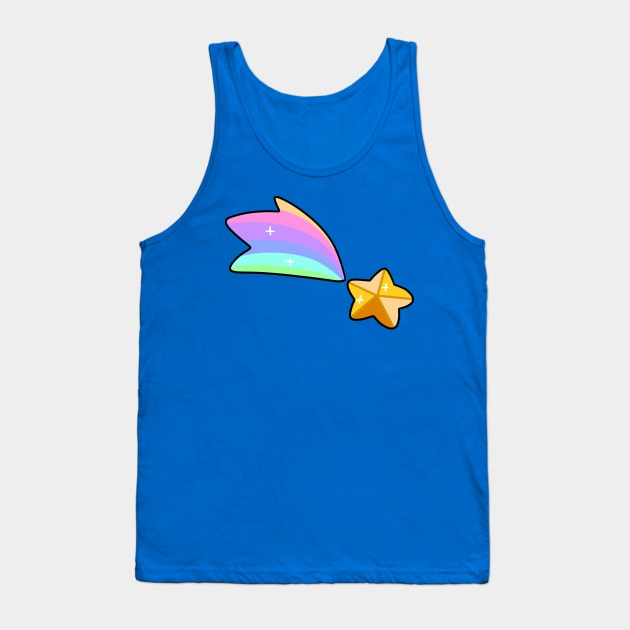 Golden Rainbow Shooting Star Tank Top by saradaboru